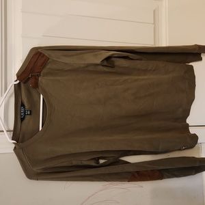 Ralph Lauren green long sleeve with brown details XL